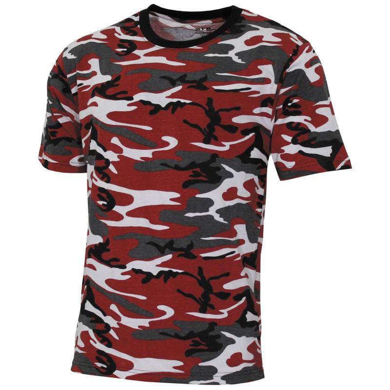 US T-Shirt Streetstyle in der Farbe red camo