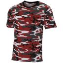 US T-Shirt Streetstyle in der Farbe red camo