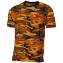 US T-Shirt Streetstyle in der Farbe orange camo