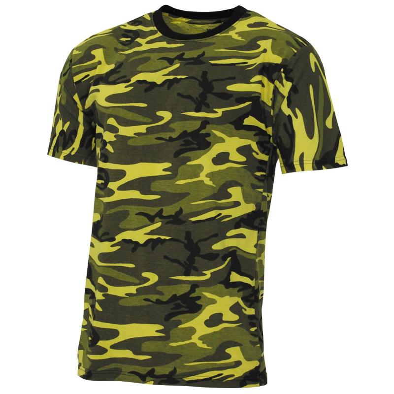 US T-Shirt Streetstyle in der Farbe gelb camo