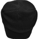 Lässige überlange Strickmütze in der Farbe schwarz