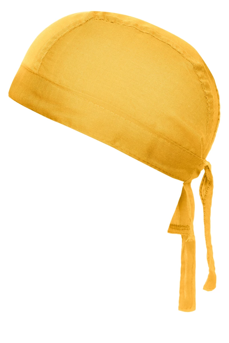 Bandana Hat in der Farbe gold-yellow. Traniges Kopftuch, im Nacken zum binden