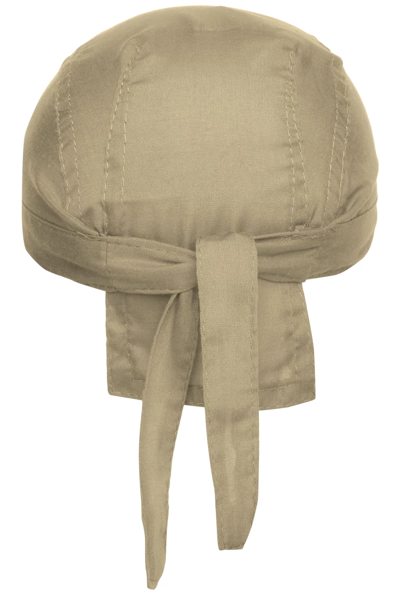 Bandana Hat in der Farbe khaki. Trendiges Kopftuch , im Nacken zum binden