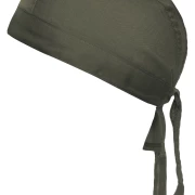 Bandana Hat in der Farbe olive. Trendiges Kopftuch , im Nacken zum binden