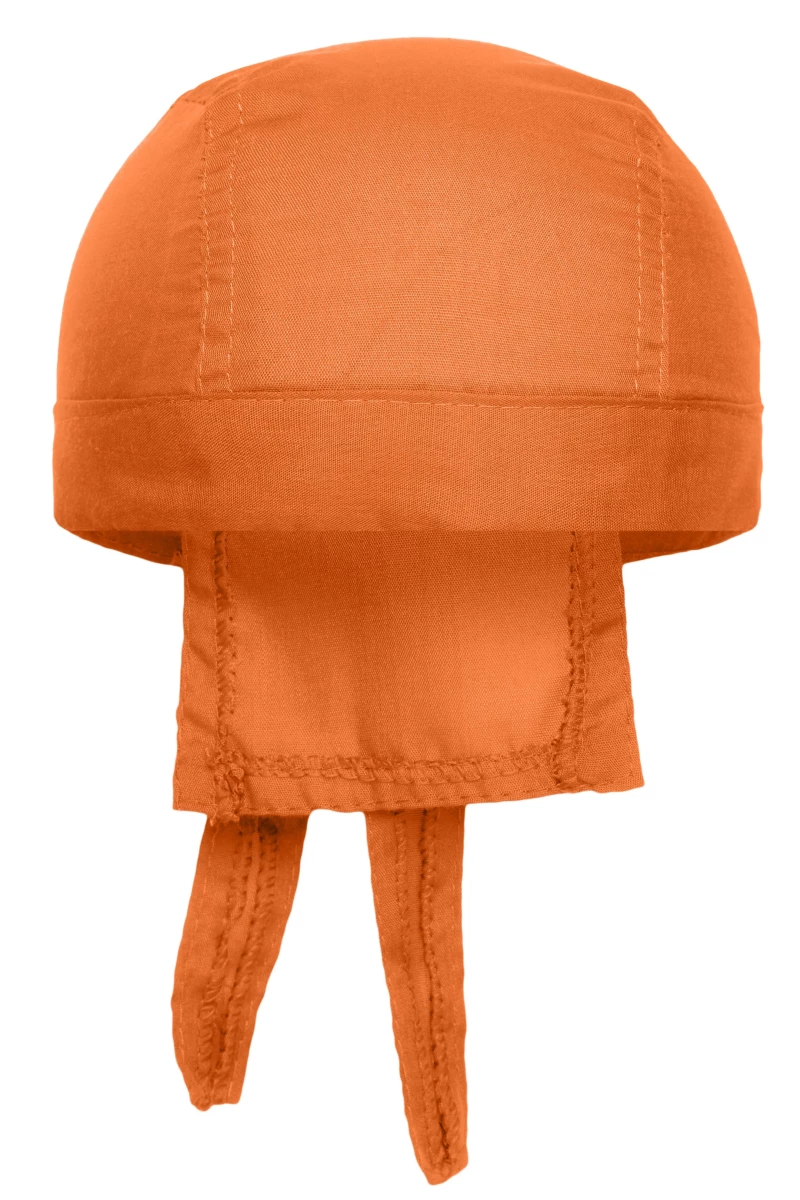 Bandana Hat in der Farbe orange. Trendiges Kopftuch , im Nacken zum binden