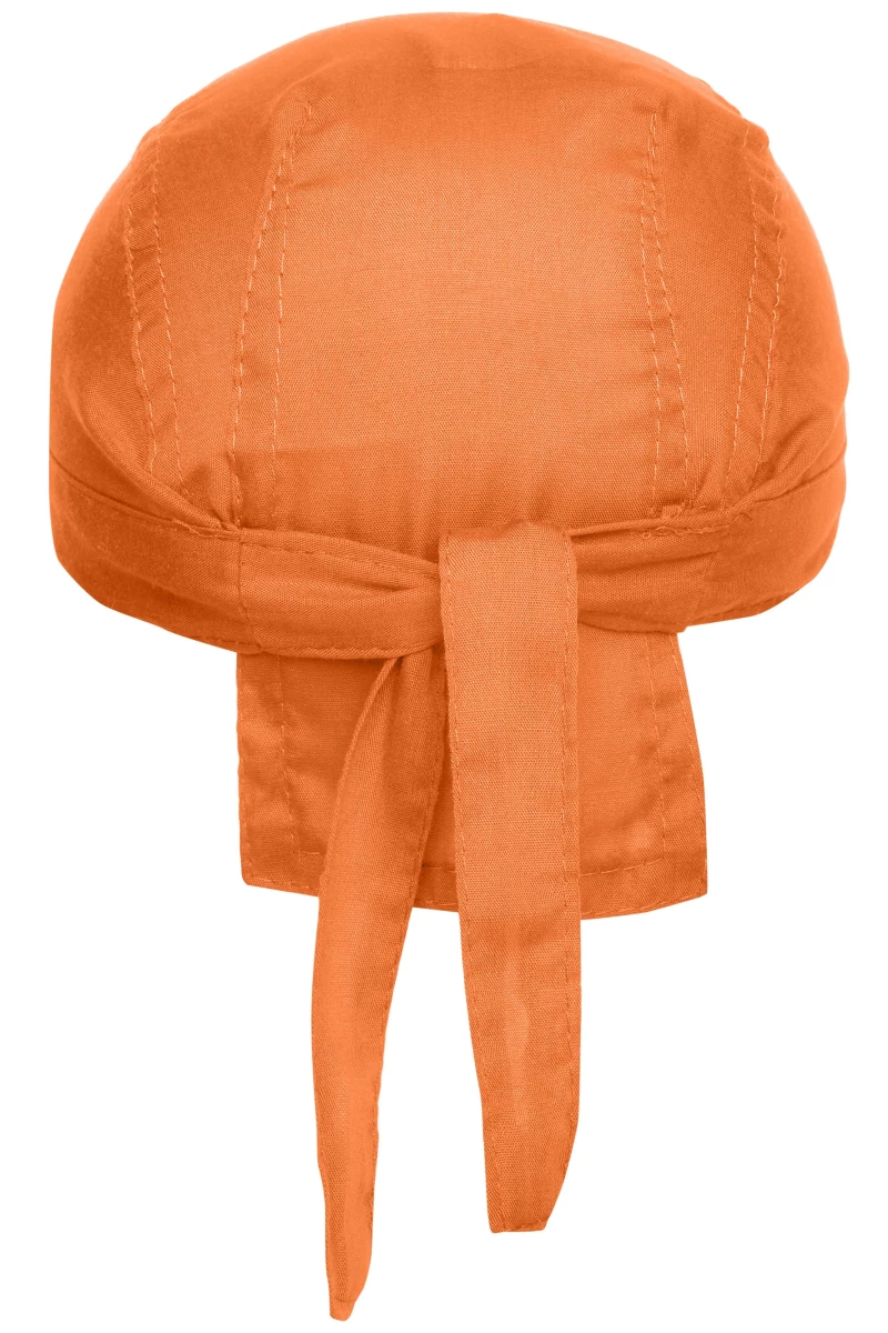 Bandana Hat in der Farbe orange. Trendiges Kopftuch , im Nacken zum binden