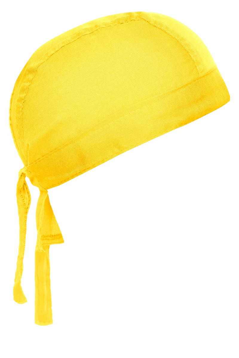 Bandana Hat in der Farbe sun-yellow. Trendiges Kopftuch , im Nacken zum binden