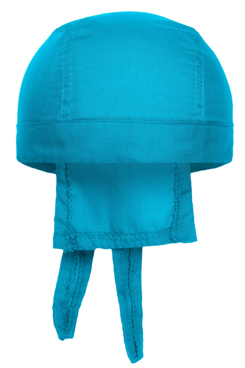 Bandana Hat in der Farbe turquoise. Trendiges Kopftuch , im Nacken zum binden