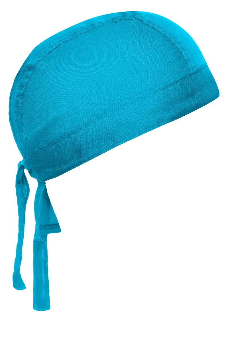 Bandana Hat in der Farbe turquoise. Trendiges Kopftuch , im Nacken zum binden