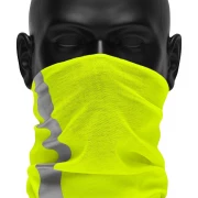 X-Tube Signal in der Farbe neon-yellow. Multifunktionales Schlauchtuch mit reflektierenden Streifen