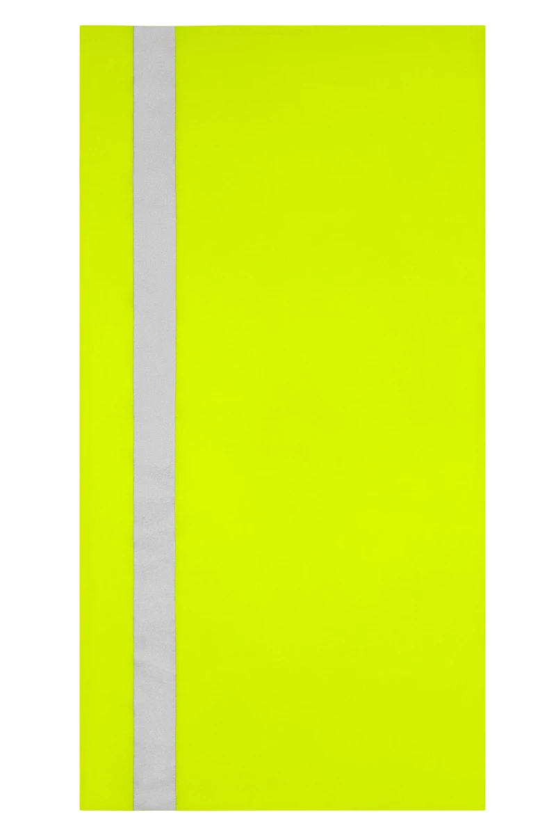 X-Tube Signal in der Farbe neon-yellow. Multifunktionales Schlauchtuch mit reflektierenden Streifen