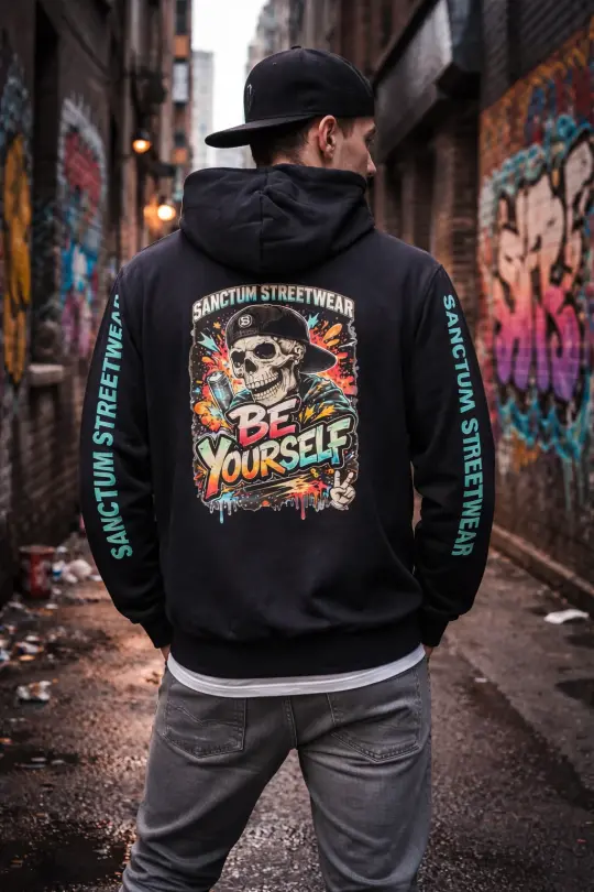 Sanctum Streetwear Hooded Jacket Be yourself - navy