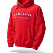 Sanctum Streetwear  Hoodie College Style - red   Klassischer Kapuzensweater  Sweat-Qualität mit angerauter Innenseite  Doppellagige Kapuze mit Kordelzug  Necktape  Bündchen mit Elasthan  Farbe: red  Material: 80% Baumwolle, 20% Polyester Oberstoff ( 280g/ m²) 