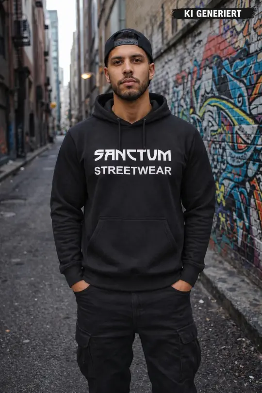 Sanctum Streetwear Hoodie Frameless - black