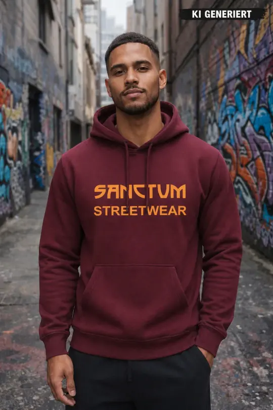 Sanctum Streetwear Hoodie Frameless - burgundy