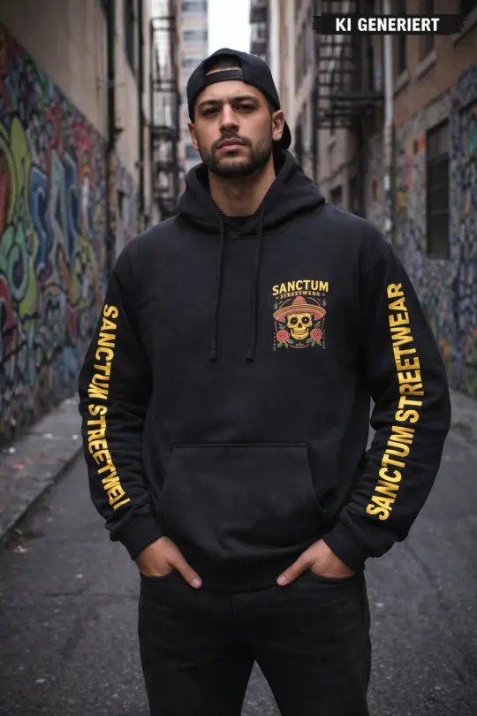 Sanctum Streetwear Hoodie Sombrero - black