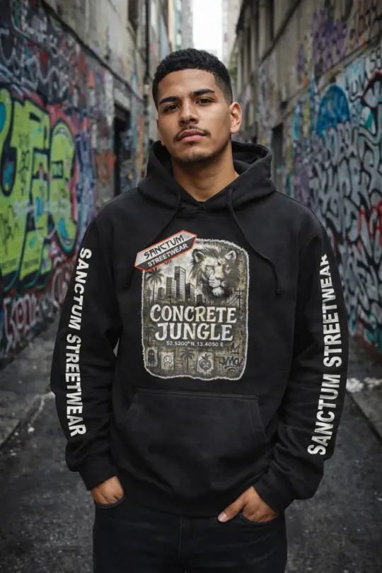 Sanctum Streetwear Hoodie Concrete Jungle - black