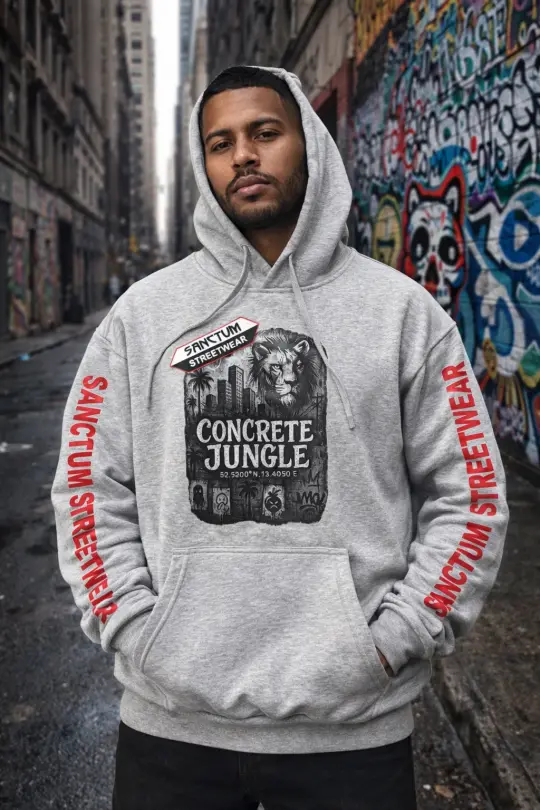 Sanctum Streetwear Hoodie Concrete Jungle - grey-heather