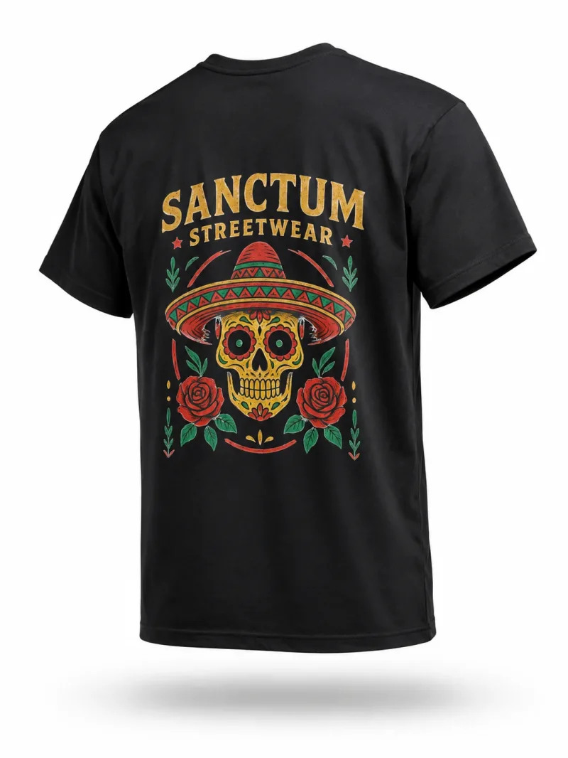 Sanctum Streetwear  T-Shirt Sombrero - black  Dieses Rundhals T-Shirt überzeugt durch seinen zeitlosen Schnitt und dem hohen Tragekomfort.    Klassischer Rundhalsausschnitt  Single Jersey    Material: 100% Baumwolle  Oberstoff ( 180g/ m²)