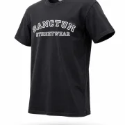 Sanctum Streetwear  T-Shirt College Style - black  Dieses Rundhals T-Shirt überzeugt durch seinen zeitlosen Schnitt und dem hohen Tragekomfort.    Klassischer Rundhalsausschnitt  Single Jersey    Material: 100% Baumwolle  Oberstoff ( 180g/ m²)v