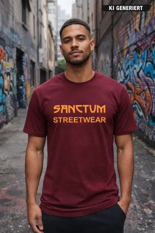 Sanctum Streetwear T-Shirt Frameless - burgundy