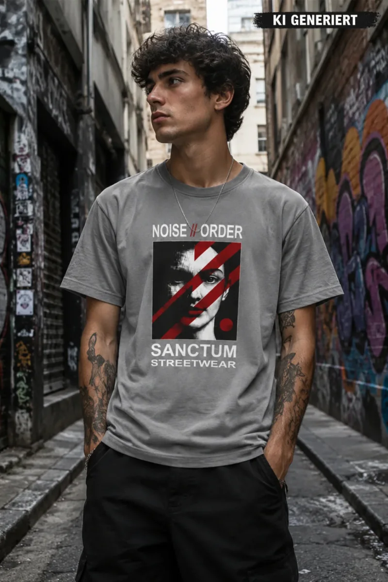 Sanctum Streetwear  T-Shirt Noise // Order - dark-grey  Dieses Rundhals T-Shirt überzeugt durch seinen zeitlosen Schnitt und dem hohen Tragekomfort.    Klassischer Rundhalsausschnitt  Single Jersey    Material: 100% Baumwolle  Oberstoff ( 180g/ m²)