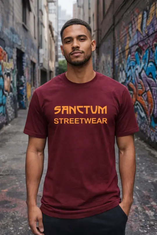 Sanctum Streetwear T-Shirt Frameless - burgundy