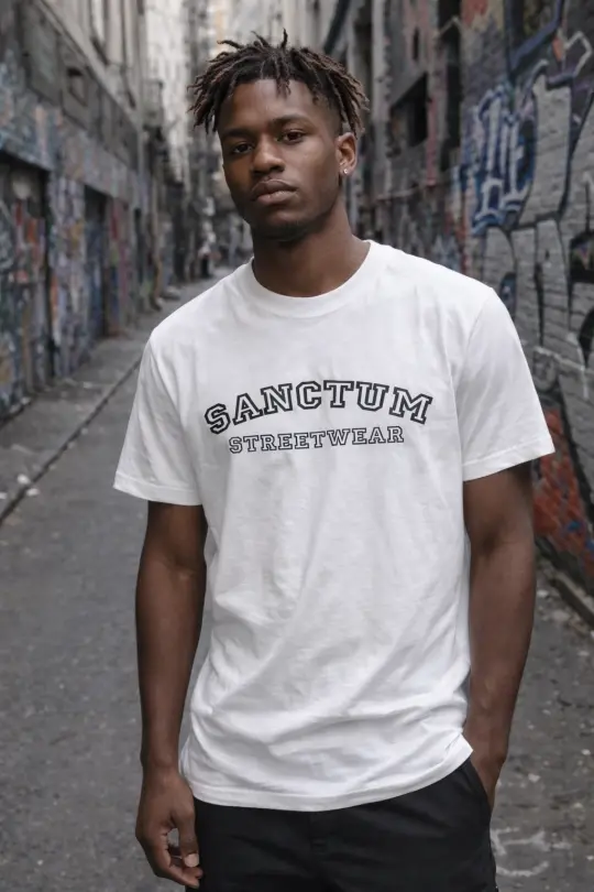 Sanctum Streetwear T-Shirt College Style - white