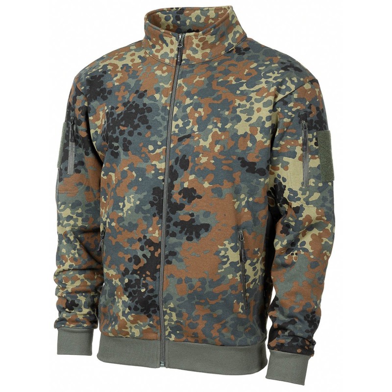 Sweatjacke Tactical in der Farbe flecktarn