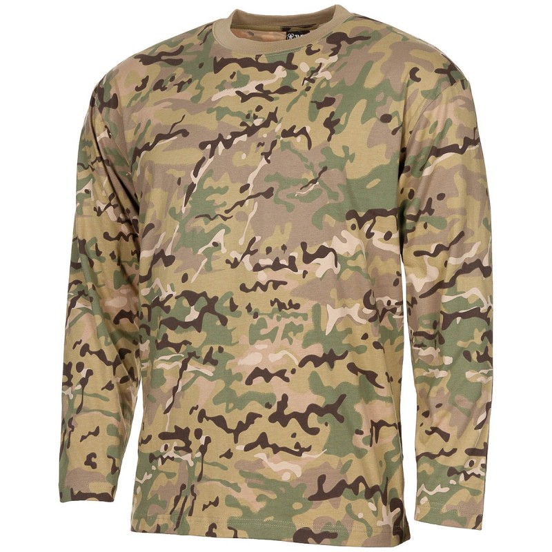 US T-Shirt langarm in der Farbe Operation camo