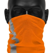 X-Tube Signal in der Farbe neon-orange. Multifunktionales Schlauchtuch mit reflektierenden Streifen