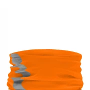 X-Tube Signal in der Farbe neon-orange. Multifunktionales Schlauchtuch mit reflektierenden Streifen